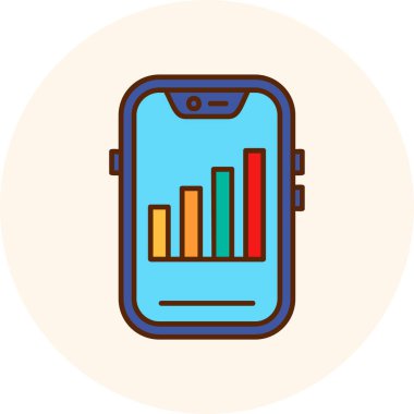 grafik çizelgesi ve istatistiği olan akıllı telefon