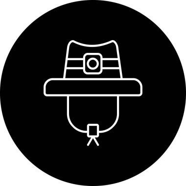 Şapka kutsal kişilerin resmi, anahat stili