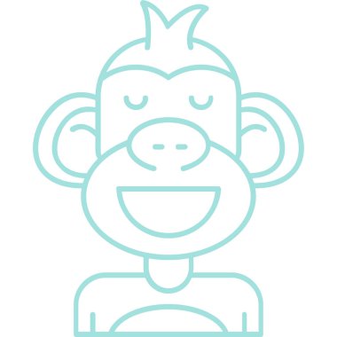 maymun ikon vektör illüstrasyonu