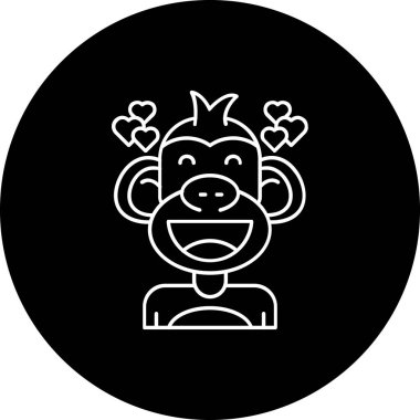 maymun simge vektör çizim