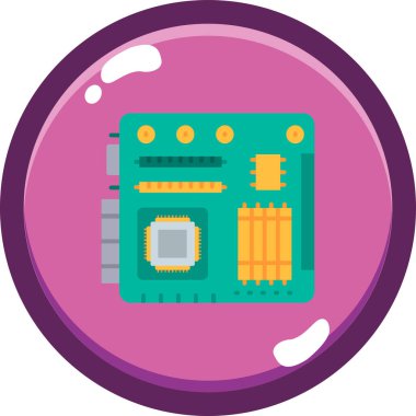 Cpu çip vektör simgesi