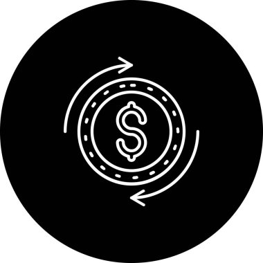 vektör dolar düz simgesi beyaz arkaplanda izole