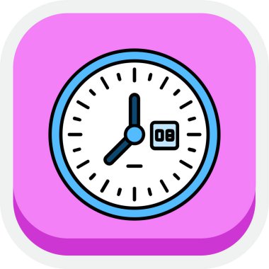 vektör illüstrasyonu, saat simgesi tasarımı