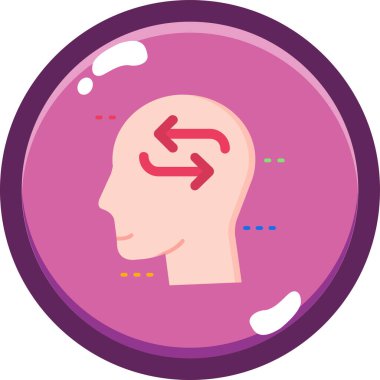 Beyni olan bir beynin vektör çizimi