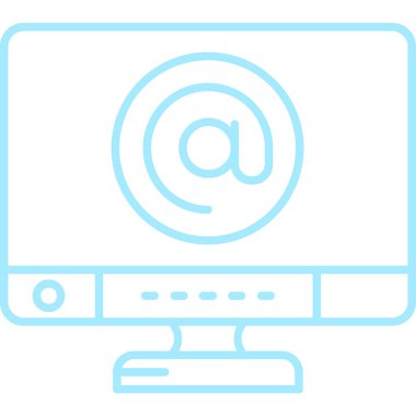 Dizüstü bilgisayar simgesi vektör çizimi