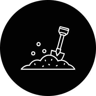 Bir kürek simgesinin vektör çizimi