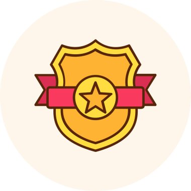 ödül vektörü düz renk simgesi