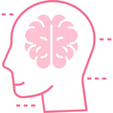 Beyin. Web simgesi basit illüstrasyon