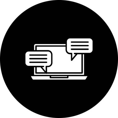 Dizüstü bilgisayar simgesi vektör çizimi