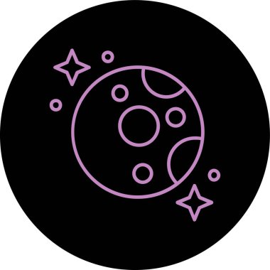 Bir ay simgesinin vektör illüstrasyonu