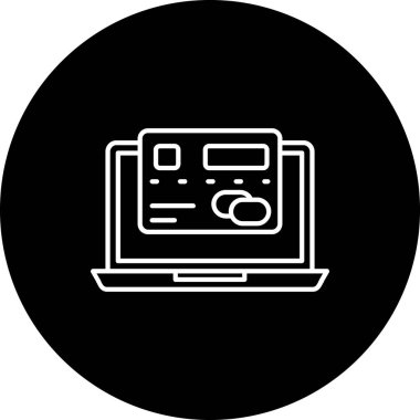 vektör lcd simgesi illüstrasyonu