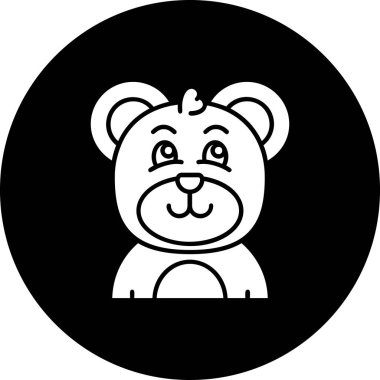 Oyuncak ayı simgesi. Vektör çizim