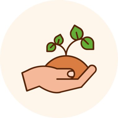 Dünya ekoloji sembolü olan bir yaprağı tutan eller.