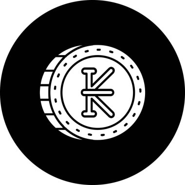 Tek bir harf simgesinin vektör illüstrasyonu