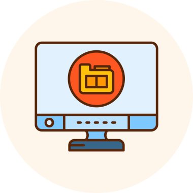 Bilgisayar simgesi. Basit resimleme