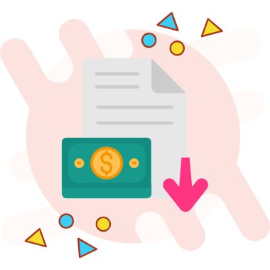 Nakit para ödeme simgesi düz stil