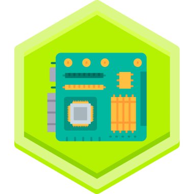 İşlemci. düz simge basit illüstrasyon