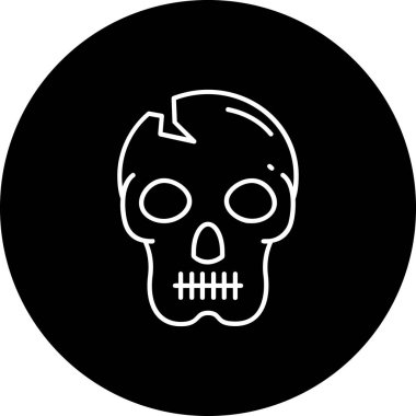 Vektör illüstrasyonu, kafatası ikonu, kafatası ikonu. vektör illüstrasyonu