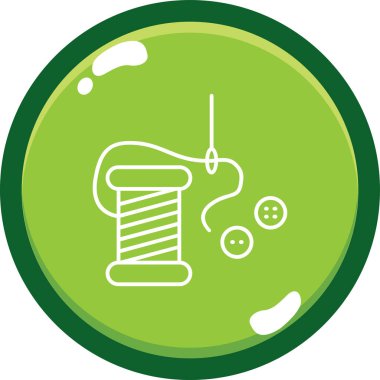 Dikiş makinesi simgesi vektör çizimi