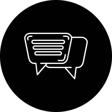 Konuşma baloncuğu simgesinin vektör çizimi