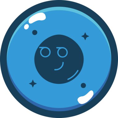 gece ay simgesi, vektör illüstrasyonu