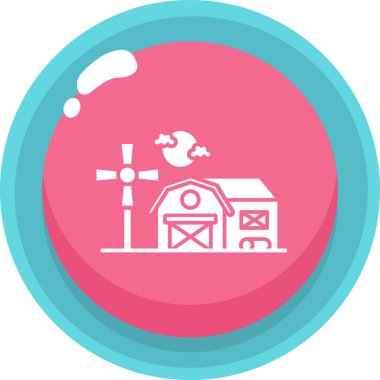 Çiftlik simgesinin vektör illüstrasyonu