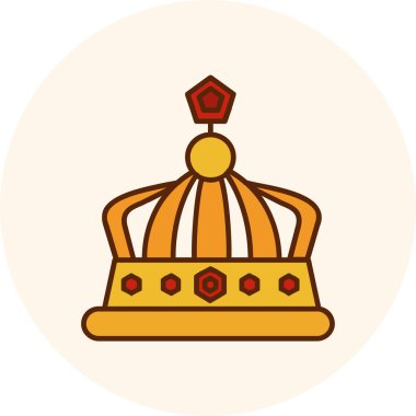kraliyet taç renk vektörü simgesi
