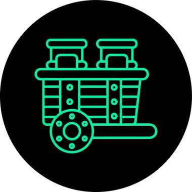 tren simgesi, vektör illüstrasyonu