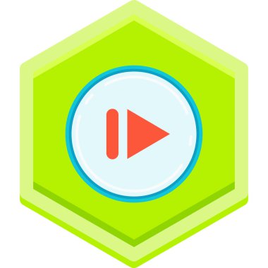 Oynayın. Web simgesi basit illüstrasyon