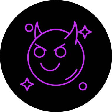 Şeytan. Web simgesi basit tasarım