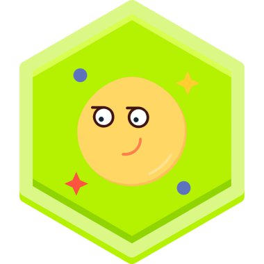 vektör karikatür çizimi şirin yeşil gülümseyen yıldız