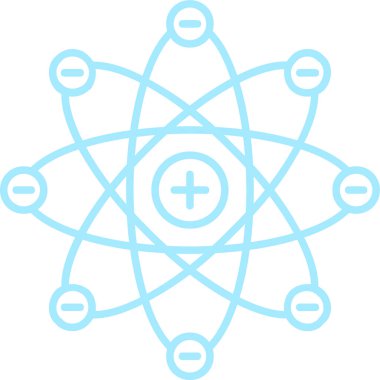 Atom molekülü ikonu. vektör illüstrasyonu