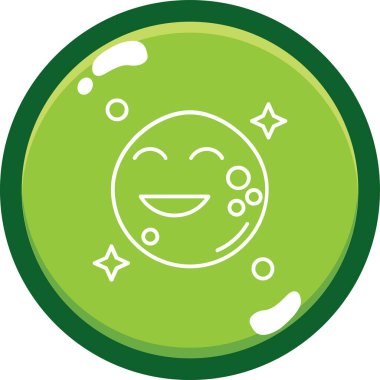 Mutlu Emoji Simgesi Vektör İllüstrasyonu