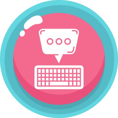 Sohbet web simgesi, basit illüstrasyon