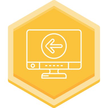 Bilgisayar. Web simgesi basit illüstrasyon