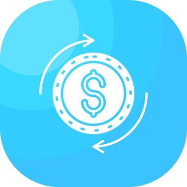 Dolar işareti vektör simgesi