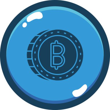 bitcoin. Web simgesi basit illüstrasyon