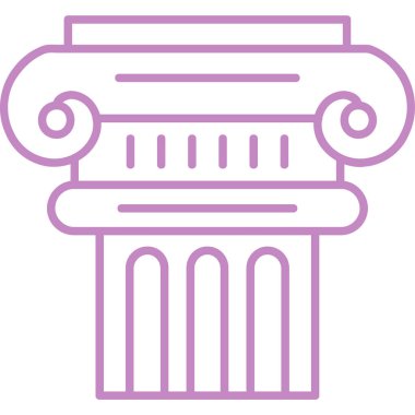 sütun sütun simgesi dış hat biçiminde