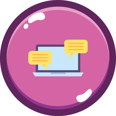 Doldurulmuş ana hatlar biçiminde sohbet ileti simgesi