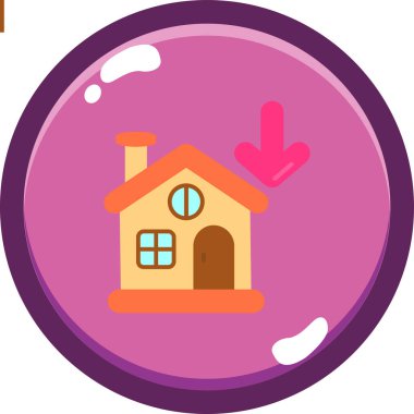 ev simgesi, vektör illüstrasyonu