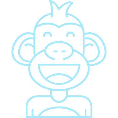 maymun ikon vektör illüstrasyonu