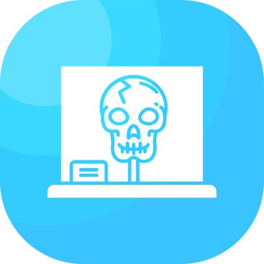 Kafatası. Web simgesi basit illüstrasyon