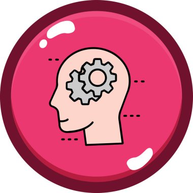 beyin ikonu vektör illüstrasyonu