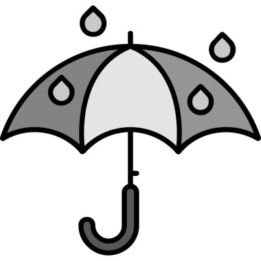 Şemsiye. Web simgesi basit tasarım