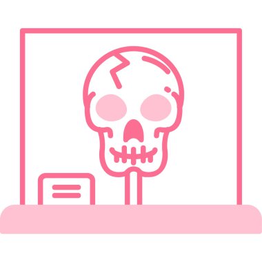 kafatası web simgesi, basit vektör illüstrasyonu