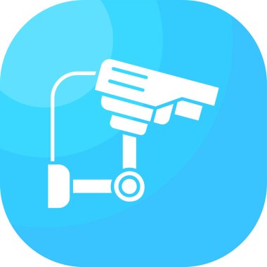 cctv vektör renk çizgisi simgesi