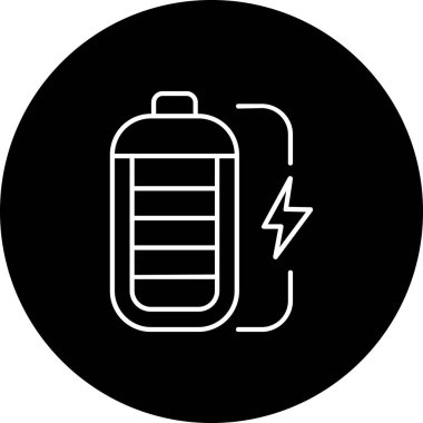 pil simgesi, vektör illüstrasyonu