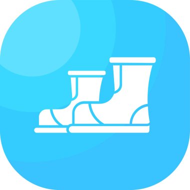 Uzun gölgeli beyaz çizgi buz hokeyi buz pateni ikonu. Buz pateni ayakkabıları. vektör illüstrasyonu