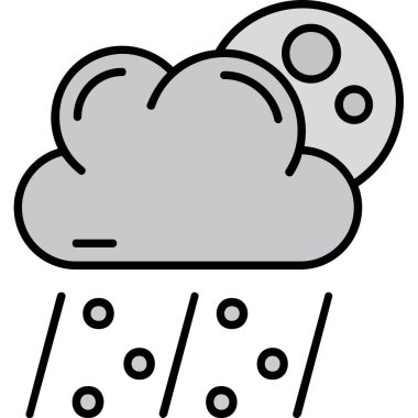 özet biçiminde yağmur yağışlı simge