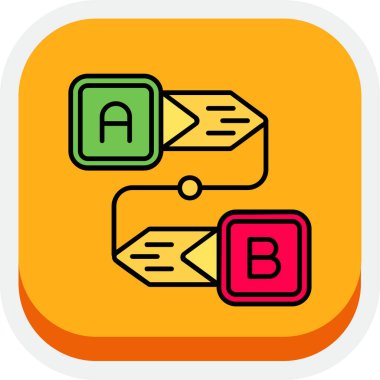 metin ve renk için iki renk vektör simgesi